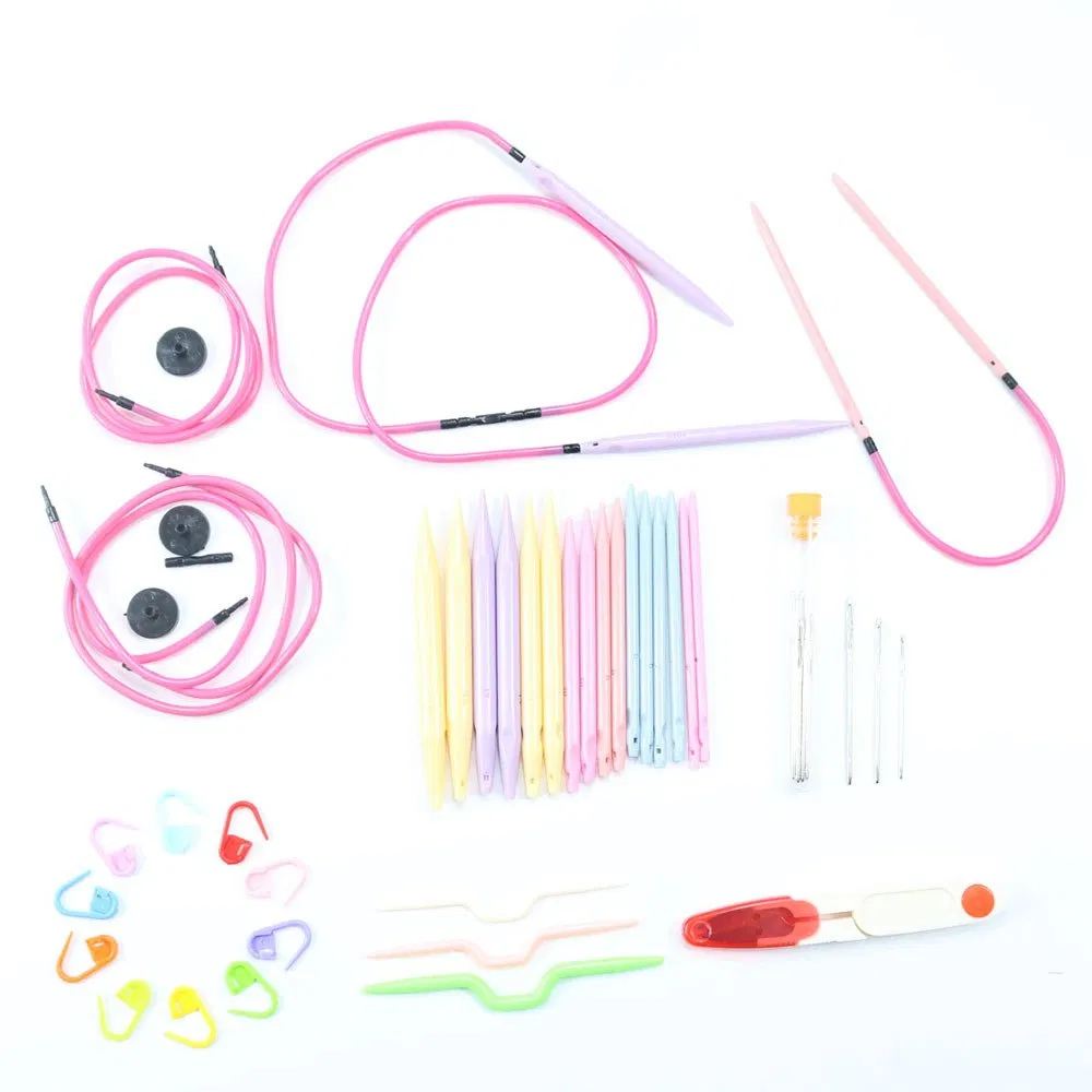 Circular Knitting Needles for Weaving Pins Needle Tools with Bag