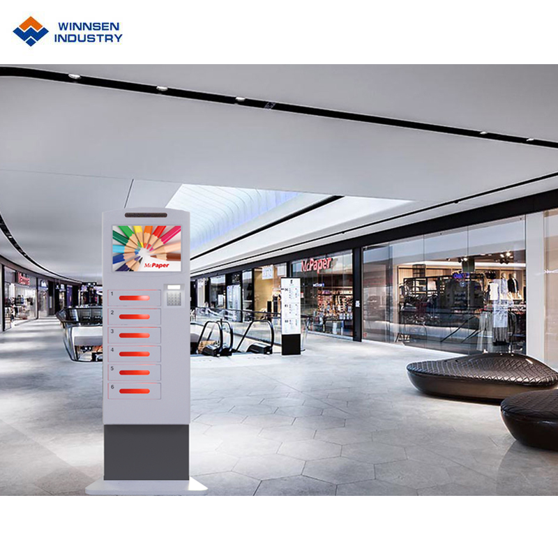 Shopping Mall Use Coin Operated Phone Charging Locker