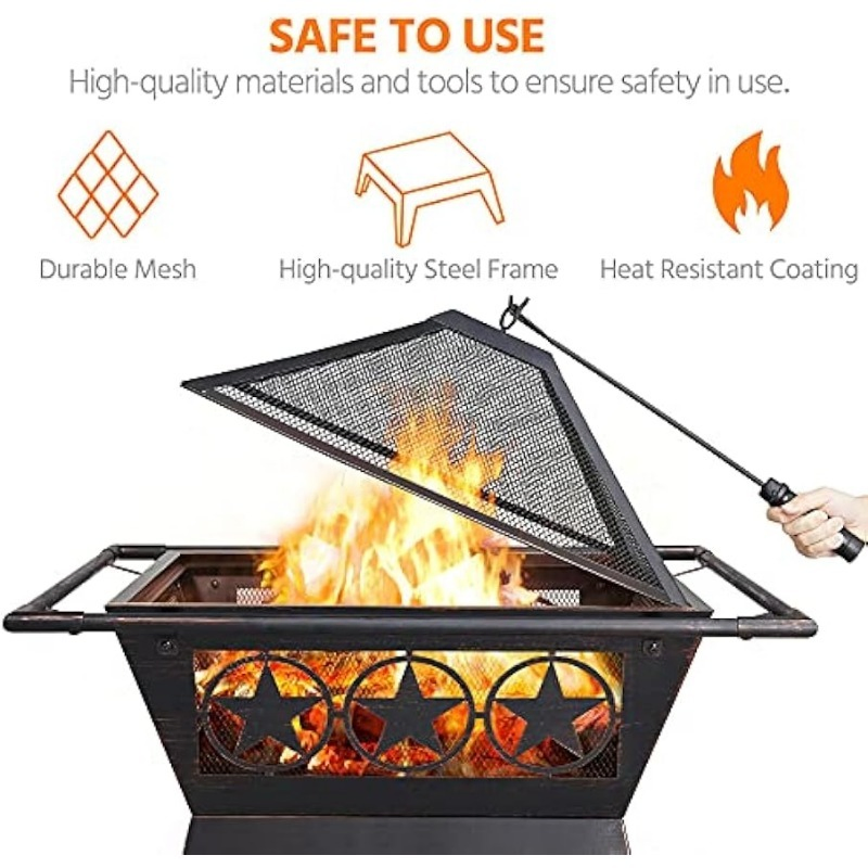 Hot-Selling Stable Eco-Friendly Metal Burning Outdoor Furniture Patio Heaters Fire Pit