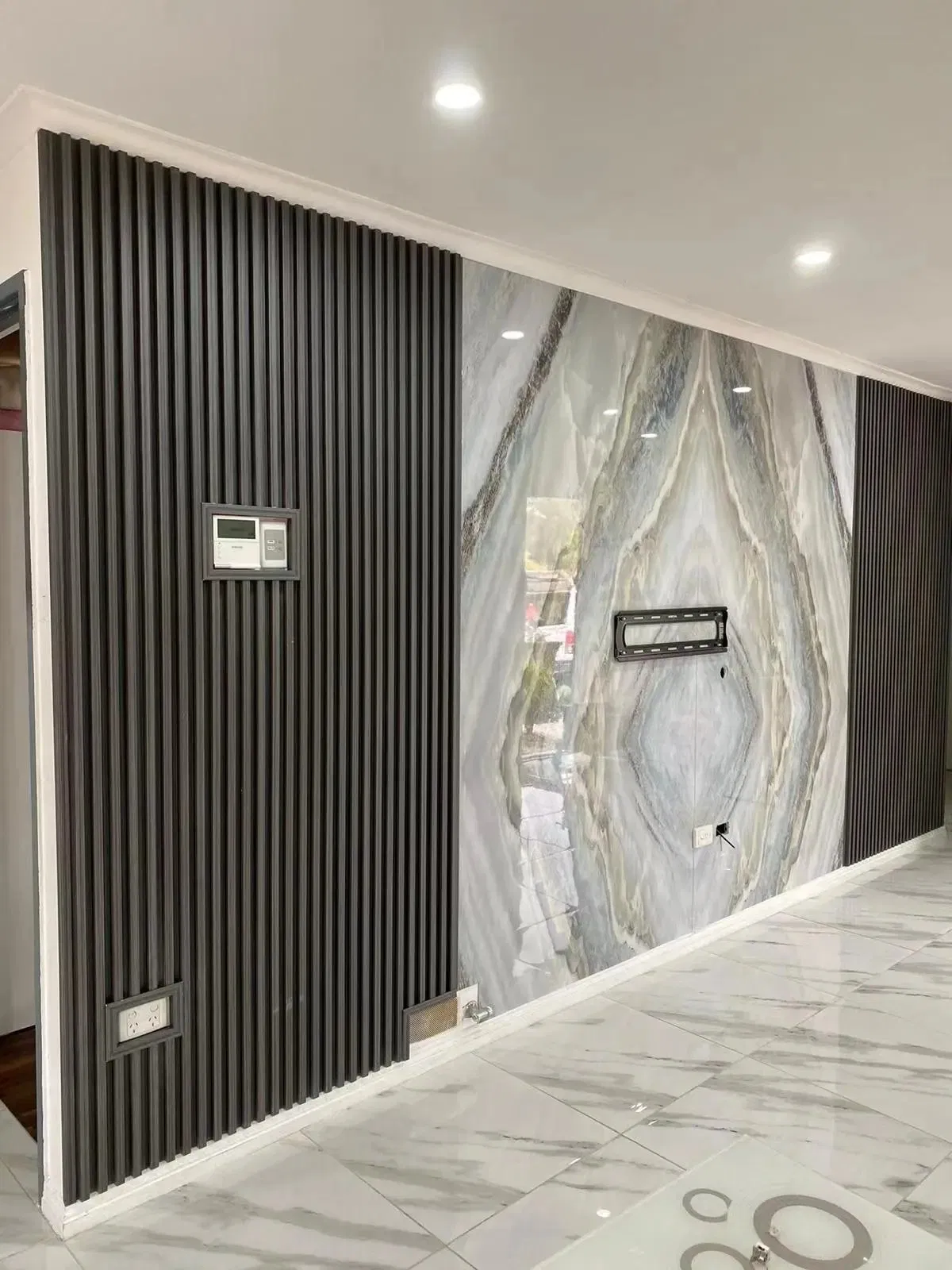 White Marble Color WPC Wall Panel for Decoration