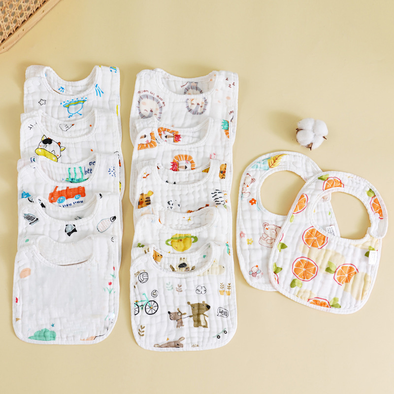 Wholesale Price Breathable Ultra-Soft Infant Cotton Drool Scarves Baby Bibs