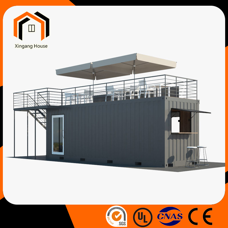 Shipping 40FT Movable Foldable Modular Luxury Prefabricated Steel Structure Flat Pack Cheap Coffee Shop Container House