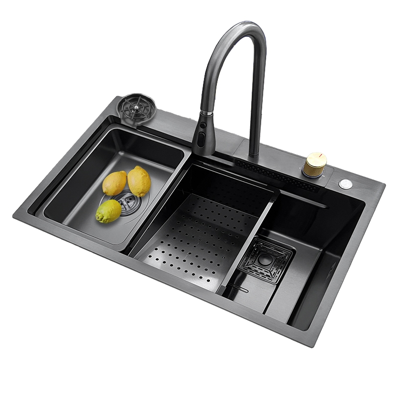 Customized Multifunctional Stainless Steel Kitchen Sink 201/304 Handmade Triple Bowl Design