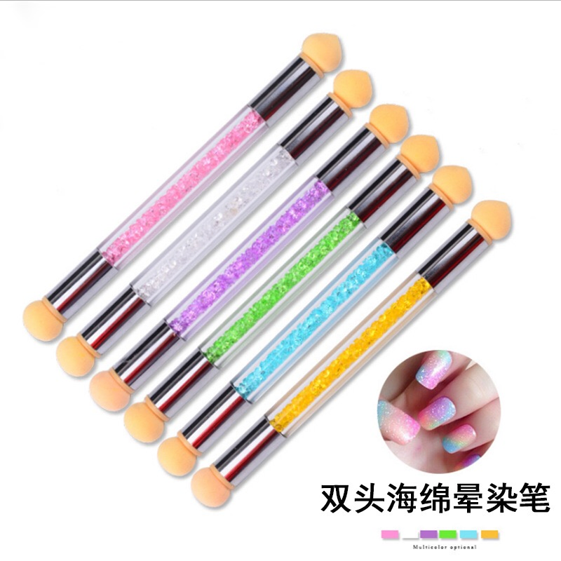 Nail Painting Sponge Brush Double Ended Manicure Nail Art DOT