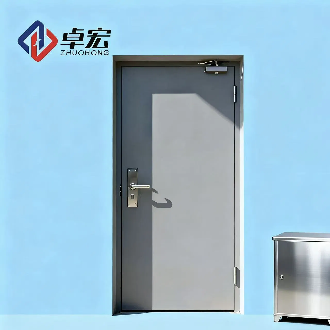 Customizable Steel Safety Doors - Modern Fire Doors with Graphic Design