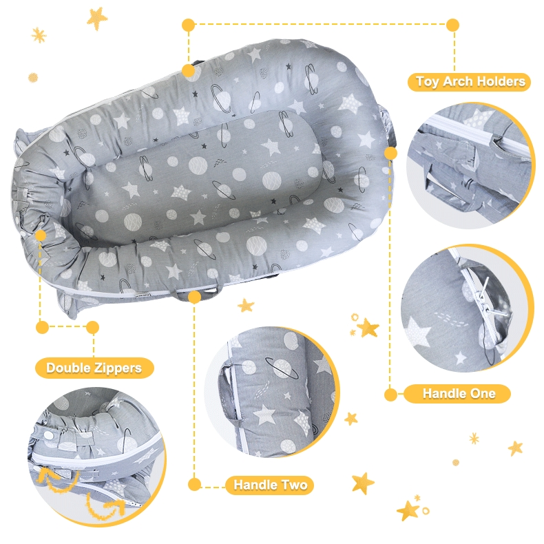 100% Cotton Sleeping Nest Baby Lounger