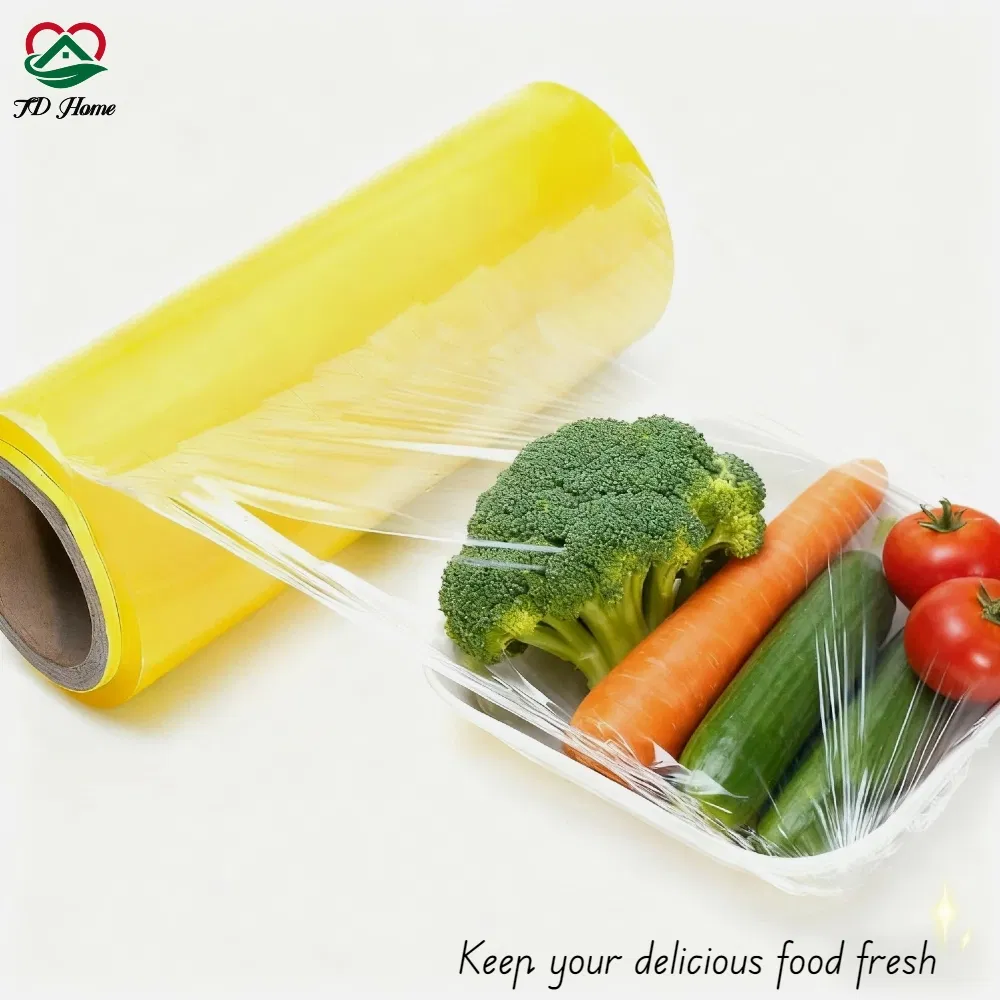 Custom Food Safe Grade PE Cling Film Plastic Rolling Wrap