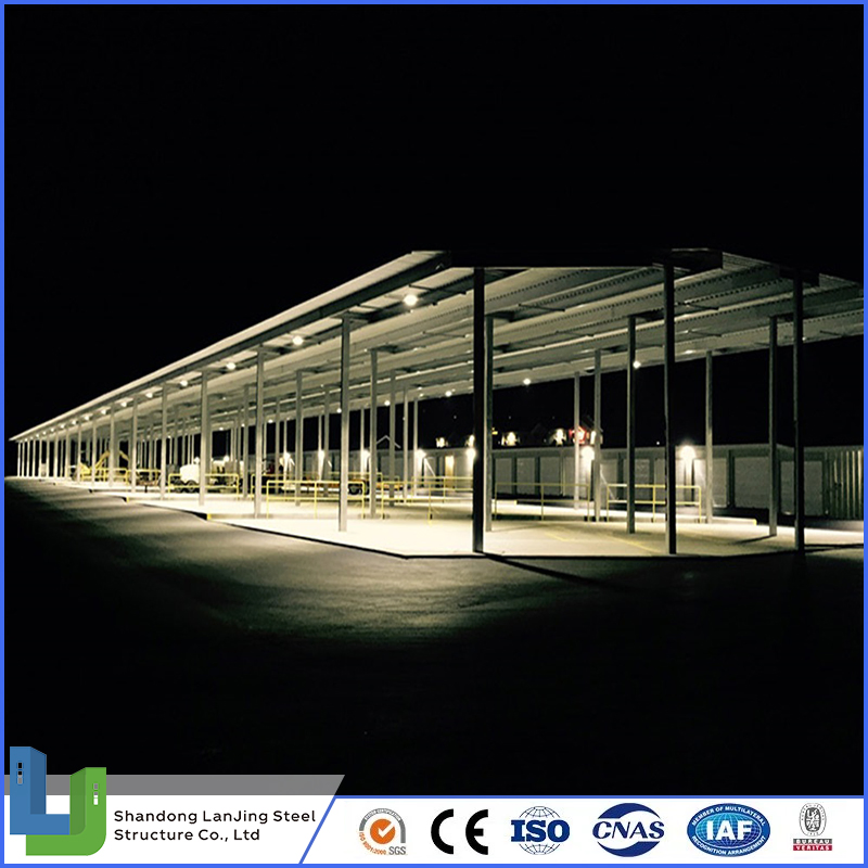 Prefabricated Steel Structure Construction Industrial Building for Warehouse Workshop Hanagr Garage Steel Structure Homes
