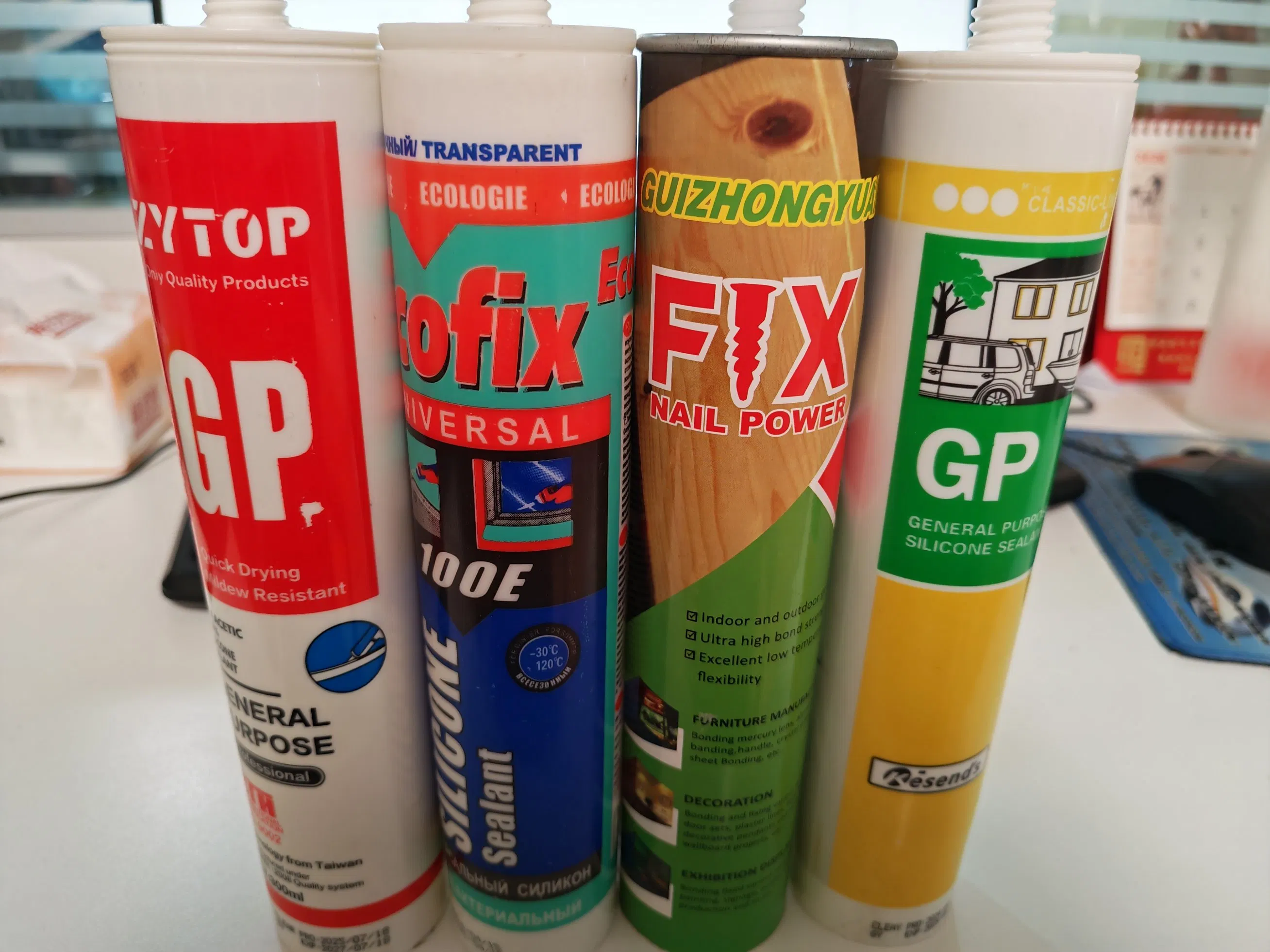 High Quality Silicone Sealant, 100%RTV, Used in Windows and Glass