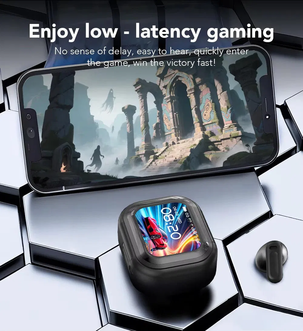 Bluetooth 6.0 True Wireless Earbuds - H Tc Ne20 Ai Game Headphones with HD Sound, Noise Cancellation & LCD Display