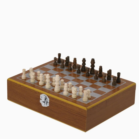 304 Stainless Steel 9oz Portable Chess Promotion Gift Personal Wine Flask Set