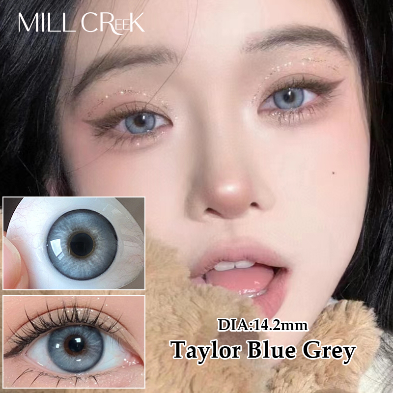 OEM Mill Creek Natural Blue Color Contact Lens Yearly Eye Wear Soft Cosmetic Contact Lens