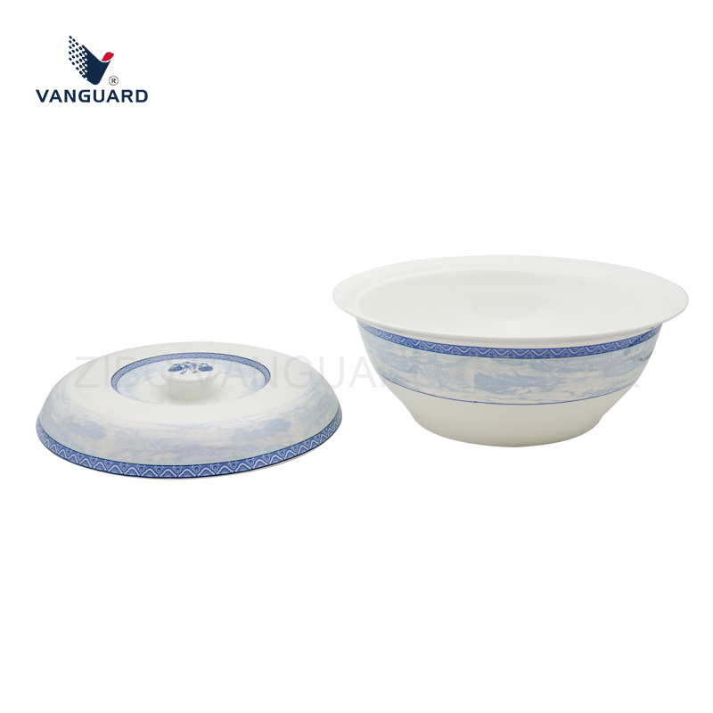 High Quality Large Custom Ceramic Porcelain Soup Bowl with Design