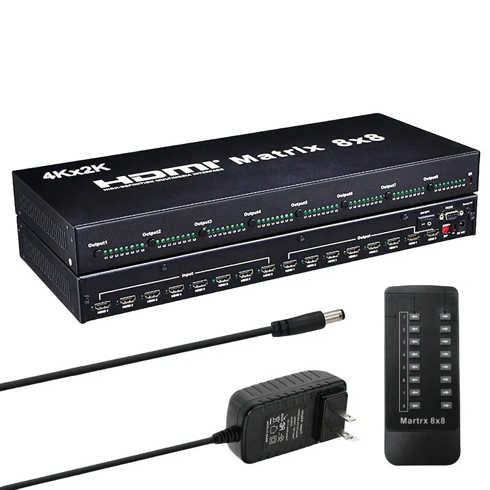 8-портовый HDMI матричный коммутатор-сплиттер