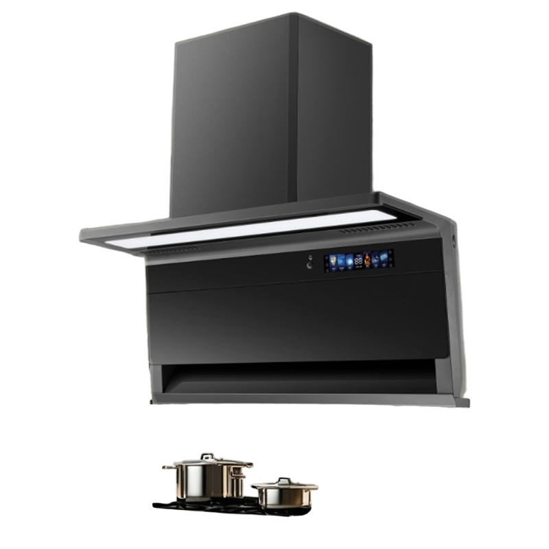 Professional L-Shaped Range Hood Home Appliance Delivers Powerful Side-Draft Suction with Enhanced Airflow Performance