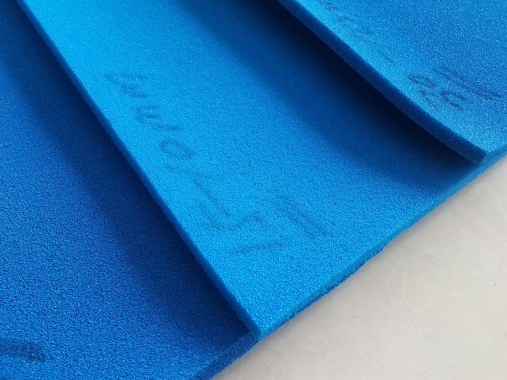 Open Cell Silicone Sponge / Foam Sheet with Blue, Yellow, Red Color