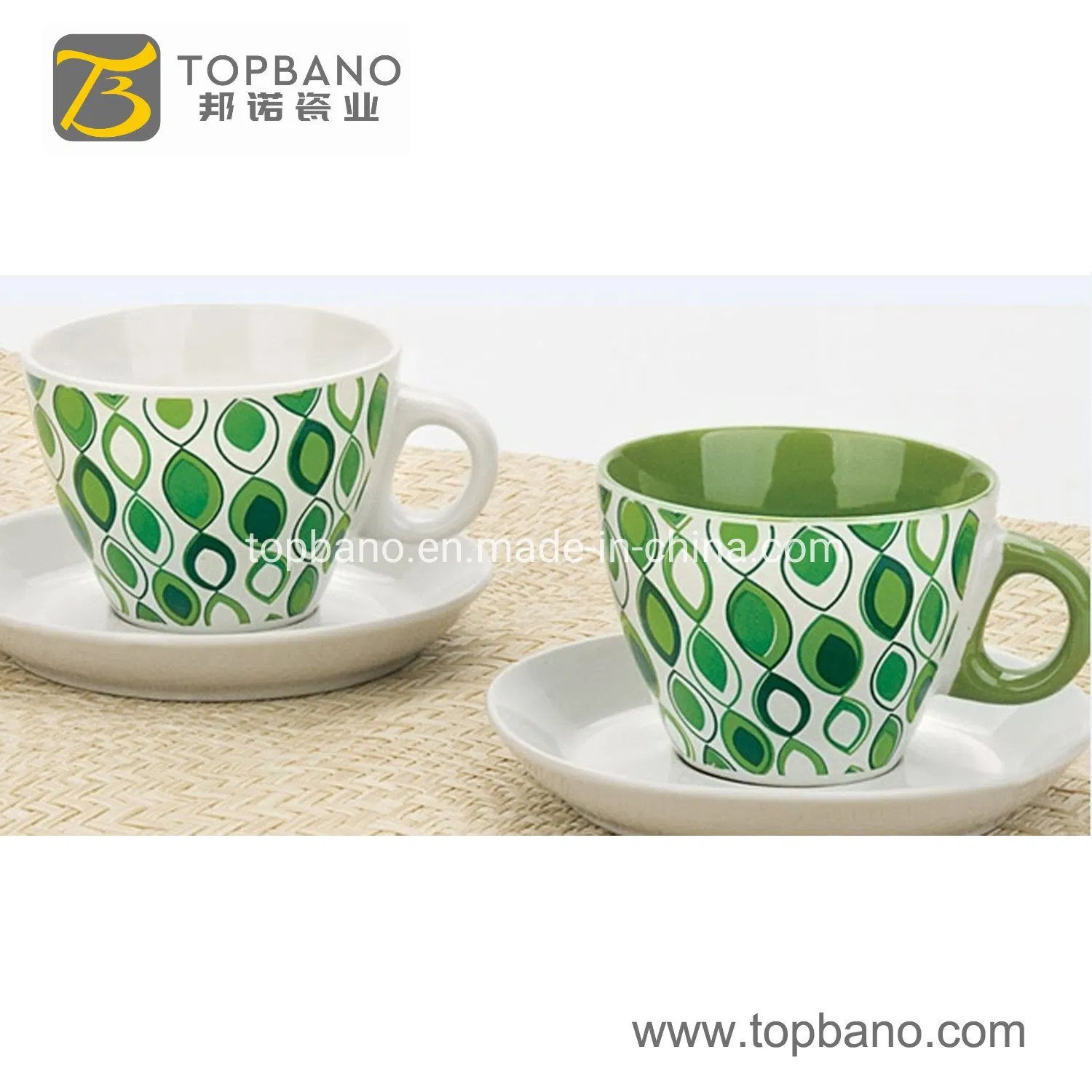 Wholesale Customized Tea Coffee Porcelain Ceramic Cup and Saucer
