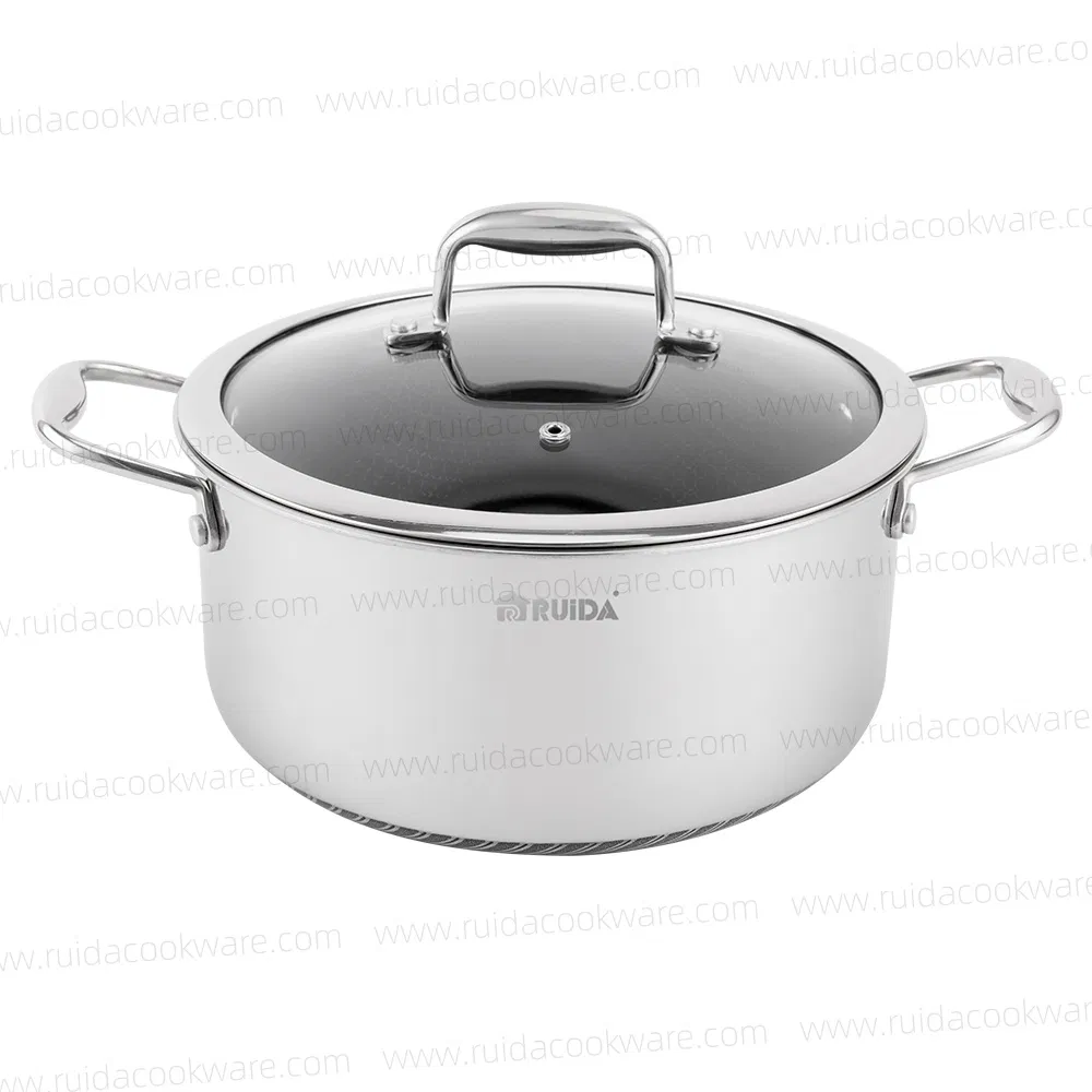 Manufacturer Tri-Ply Non Stick Honeycomb Stainless Steel Kitchen Cookware