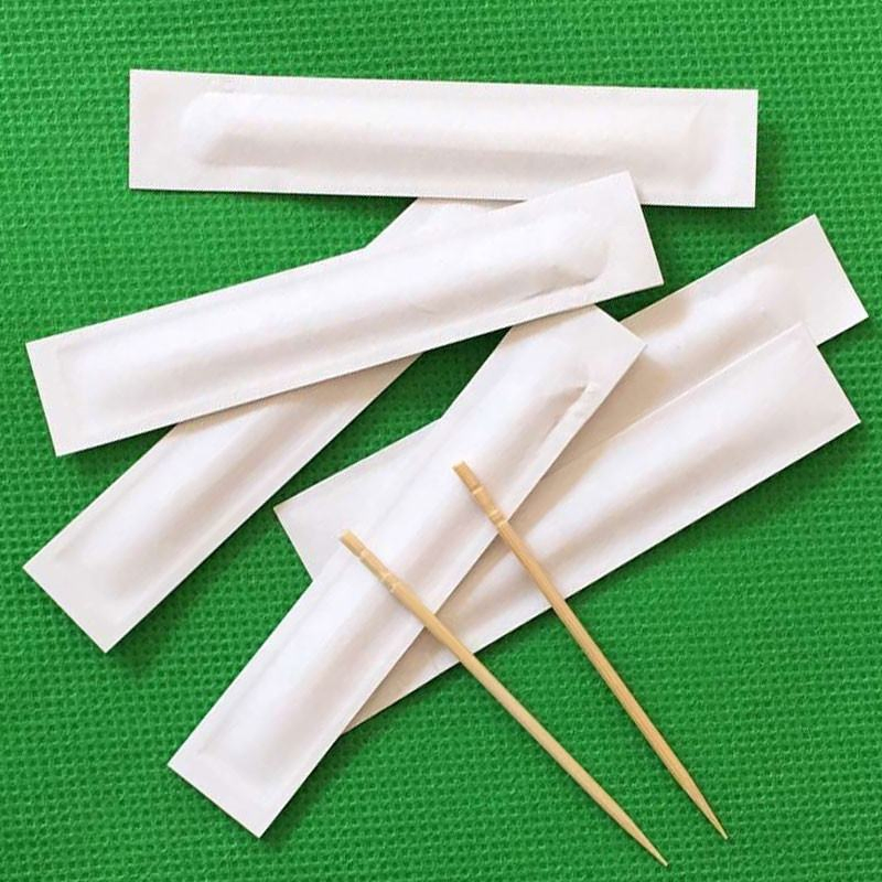 Wood Toothpick Biodegradable Cello Toothpick OPP Plastic Bag Individual Packing Cello Plastic Wrapped Bambootoothpick