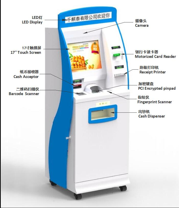 High Security Standard Two Way Bitcoin Exchange ATM Batm Self Service Solution