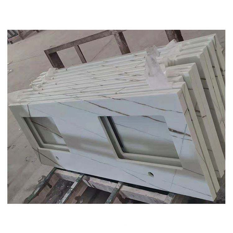 Premium Calacatta Marble Quartz Stone Slab for Elegant Countertops