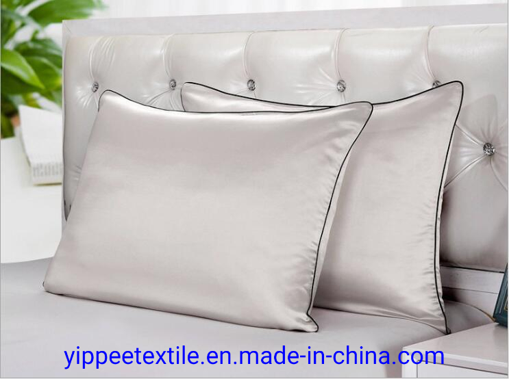 Piping Edge Silk Pillowcase Pillow Sham Pure Silk Pillow Cover