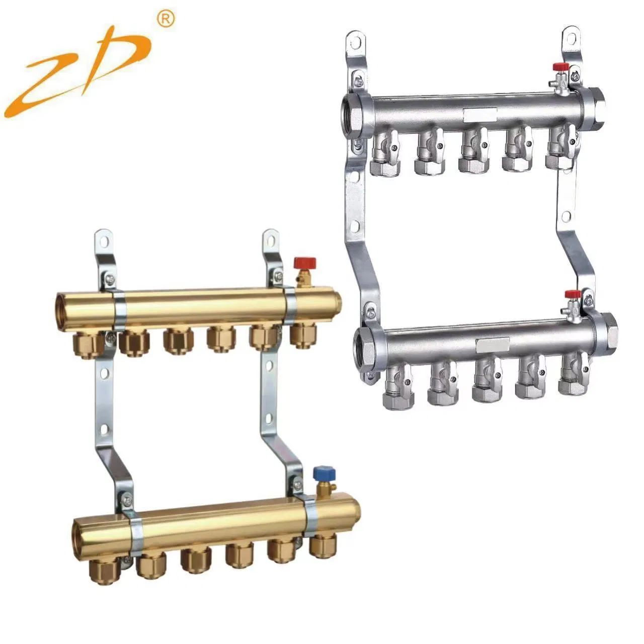 Professional Manufacturer of 2-10 Way 1" Brass Manifold for Underfloor Heating