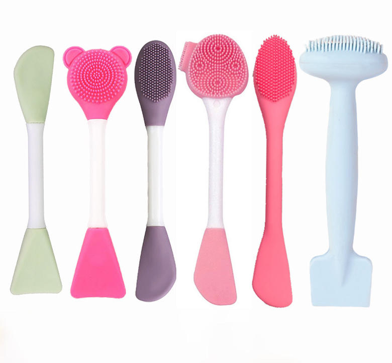 Двухсторонняя силиконовая щетка для умывания и масок