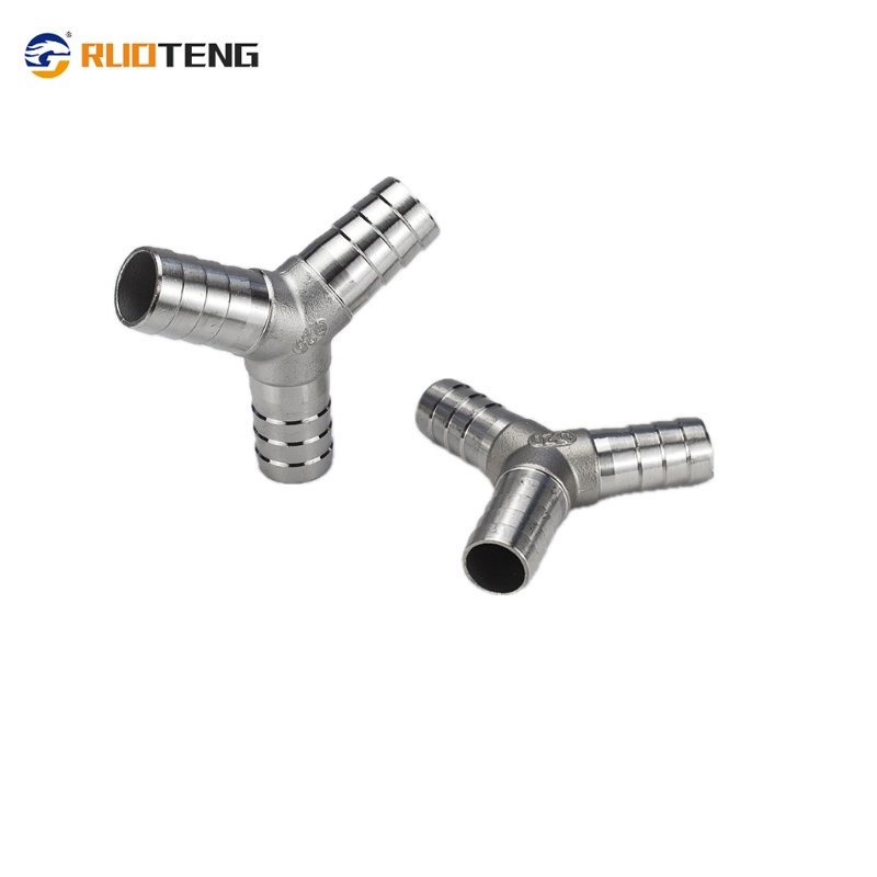 [Ruoteng] Stainless Steel 304 Barb Hose 4-16 mm Bright Polished Surface Straight/ Union/ Tee/ Elbow/ Cross/ Hexagonal Brew Fittings
