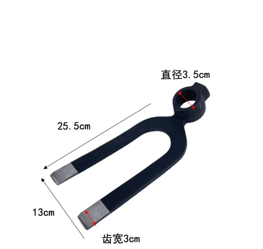 Railway Steel Fork-Shaped Garden Digging Hoe with Wooden Handle for Farm Agriculture