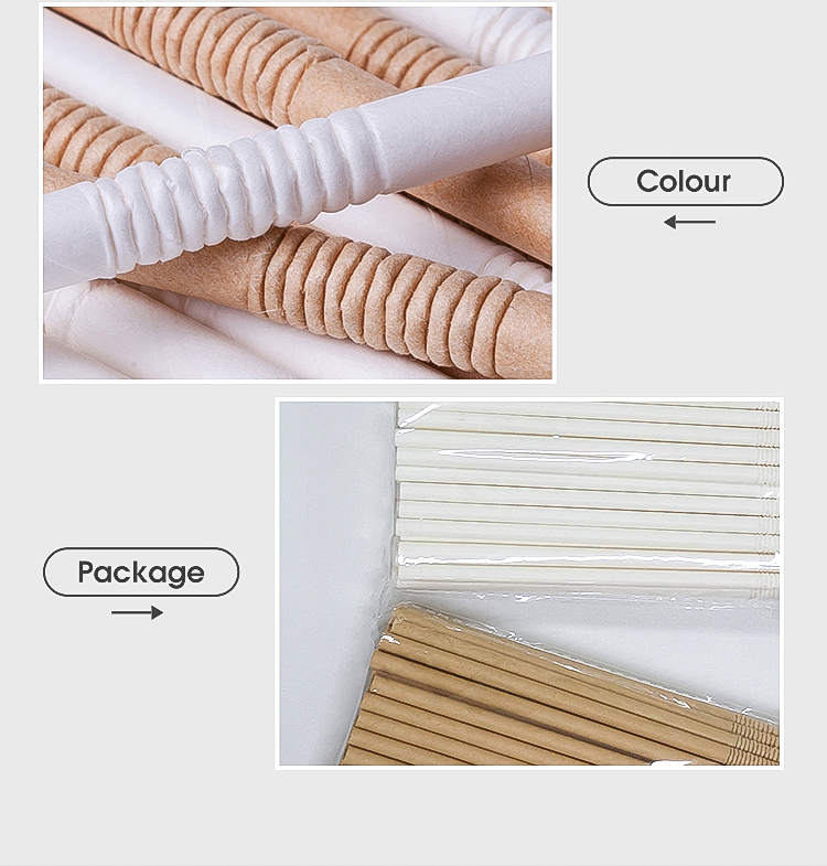 Biodegradable High Quality U Bendable Christmas Paper Drinking Straws