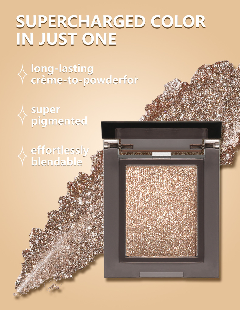 Single Eyeshadow & Cheek Dual-Use Powder with Pearl Shine and High Color Payoff