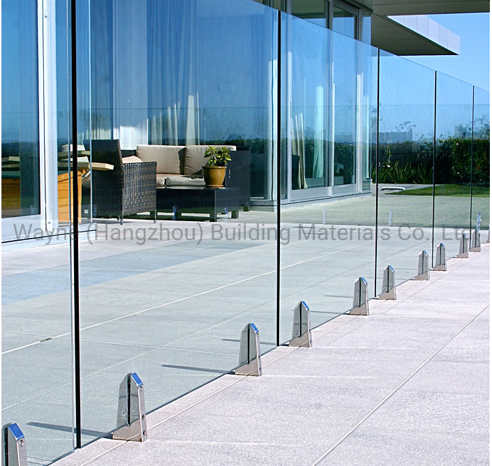 6+6 8+8 10+10 Toughened Laminated Glass Frameless Glass Fence Pool Fencing