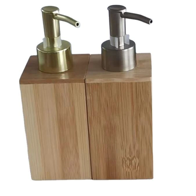 High Quality 25oml Eco-Friendly Bamboo Hand Wash Lotion Bottle Wooden Shampoo Container