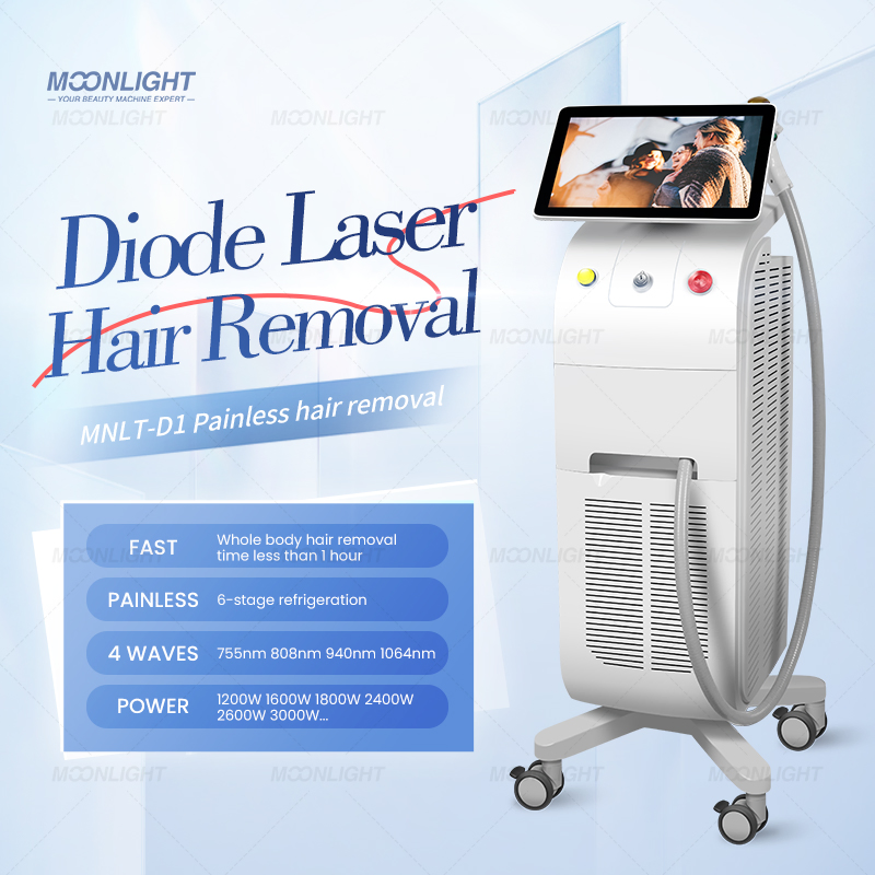 755nm 808nm 940nm 1064nm Medical Body Ice Painless Permanent Diode Laser Hair Removal Machine for Salon