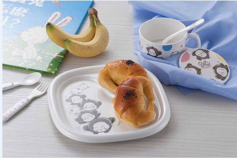 Hot Selling Melamine 2-Divided Cartoon Children Plate