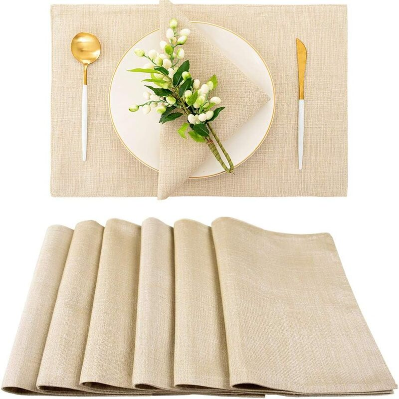 Brighthomey Place Mat Washable Large Heat Insulated Decorative Table Place Mats