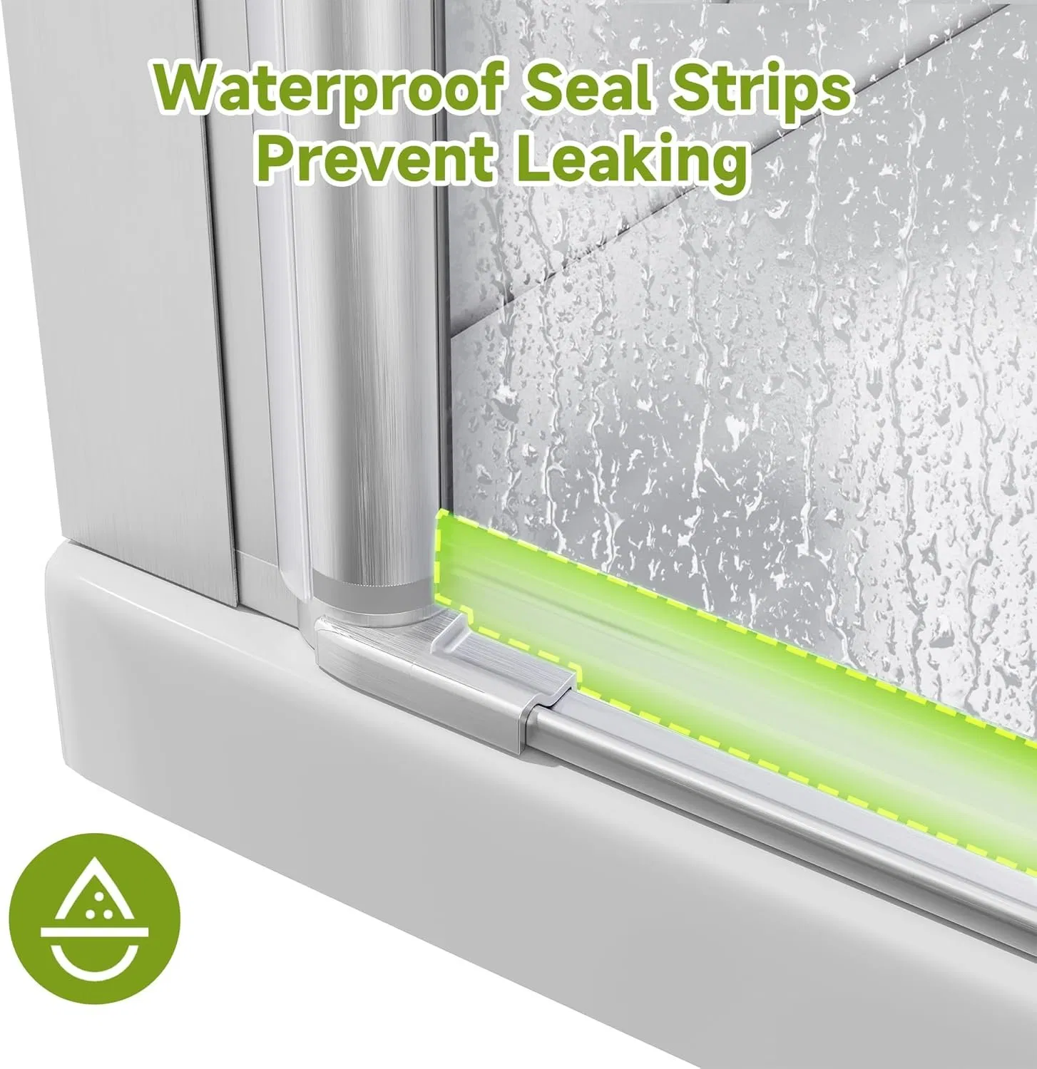 Cheap Tempered Glass Brushed Nickel Bathroom Shower Cabin Pivot Shower Enclosure