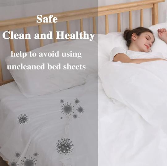 18GSM Disposable Non-Woven Fabric Pillow Cases 50*80cm*2; Sleeping Bag (Double) 200*230cm
