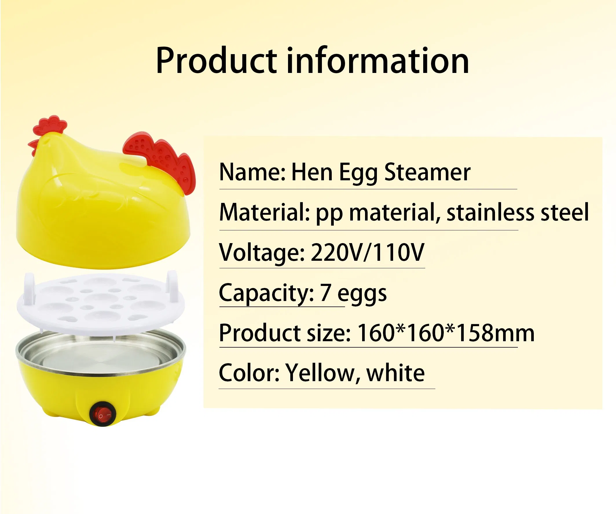 Versatile Egg Cooker with Steamer Function for Healthy Meal Prep