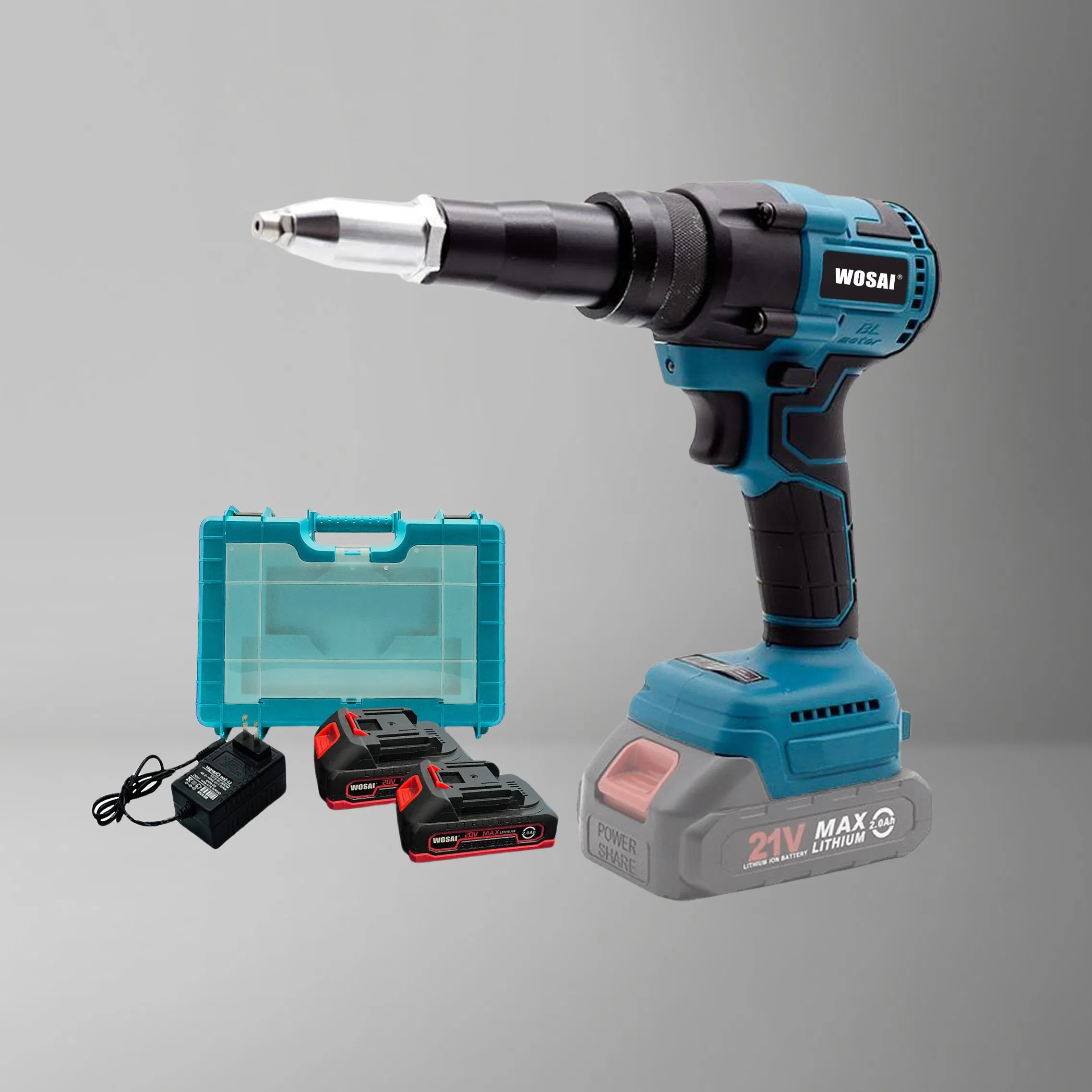 20V Brushless Portable Cordless Electric Blind Rivet Nut Gun Riveting Machine Rivets with Lithium Battery