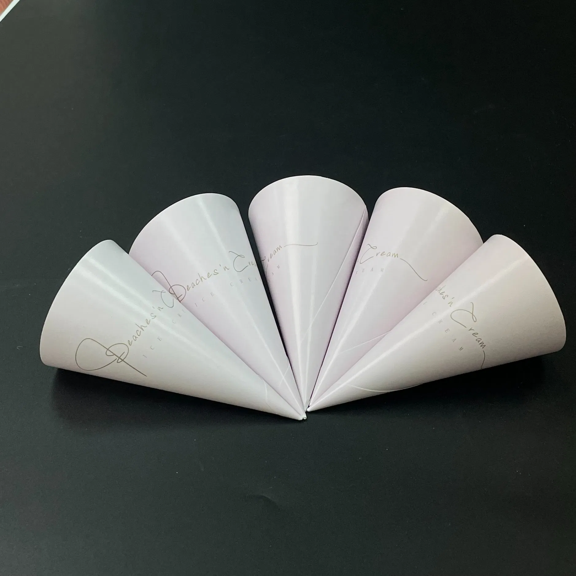 Wholesale New Product Custom Ice Cream Paper Cone Sleeve Ice Cream Cone Packaging