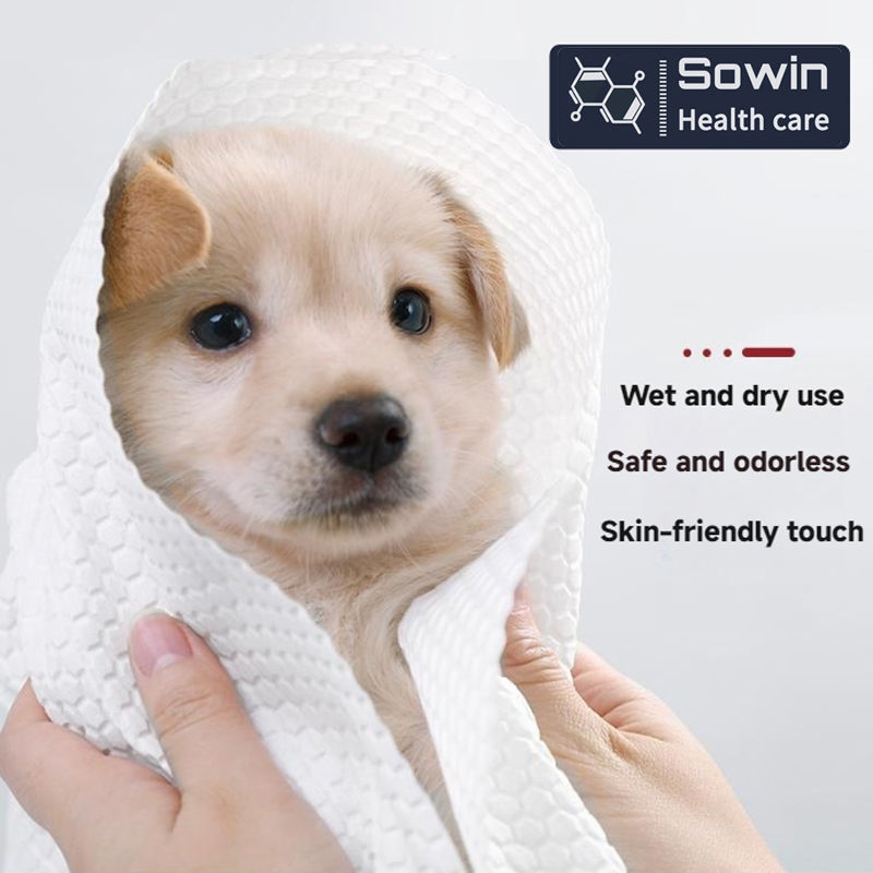 Miflame Portable Disposable Small Dog Towel Bath Towels for Pet