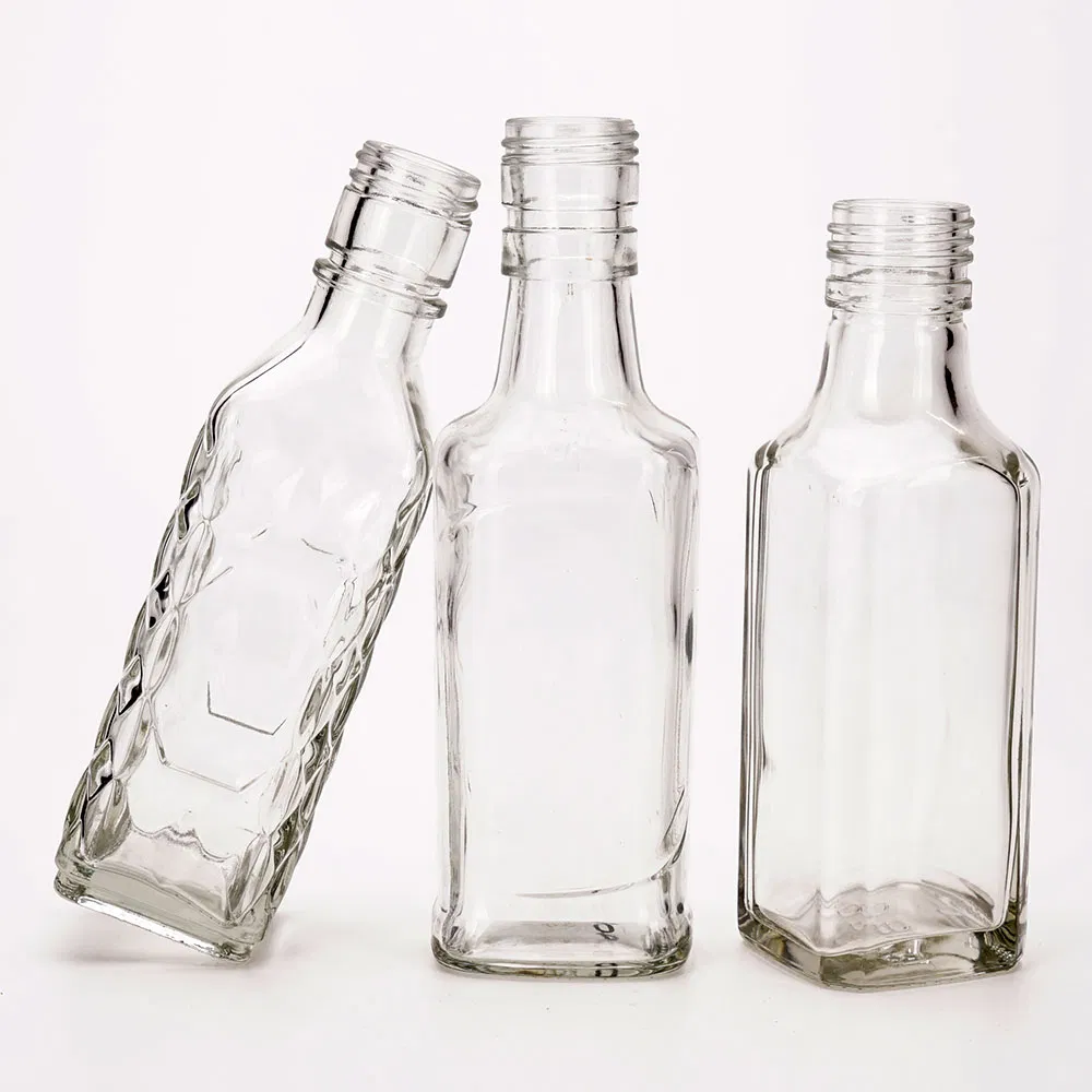 Square Drinking Glass Bottle Liuqor Bottle
