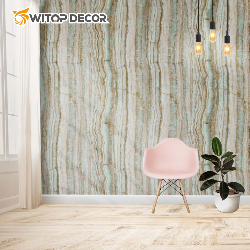 1220*2440mm UV Wall Panel PVC Marble Sheet for Interior Wall Decoration