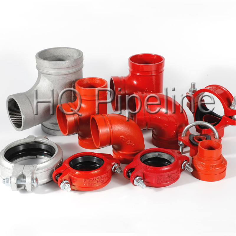 UL/FM Ductile Iron Grooved Galvanized Pipe Fittings and Couplings for Fire Fighting