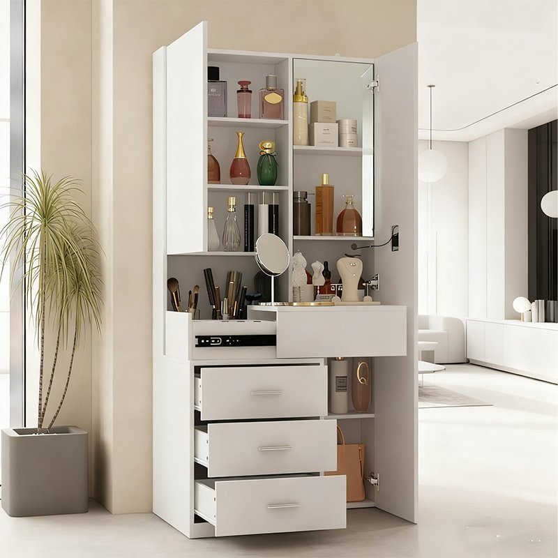 Elegant Full-Length Mirror with Anti-Fog and LED Lighting