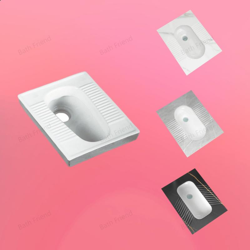 Small Bathroom Squatting Pan Toilet Ceramic Wc with Marble Made in China Victory Toilet Wc Pan