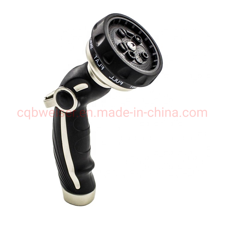 Multi Function High Pressure Metal Garden Water Spray Hose Nozzle