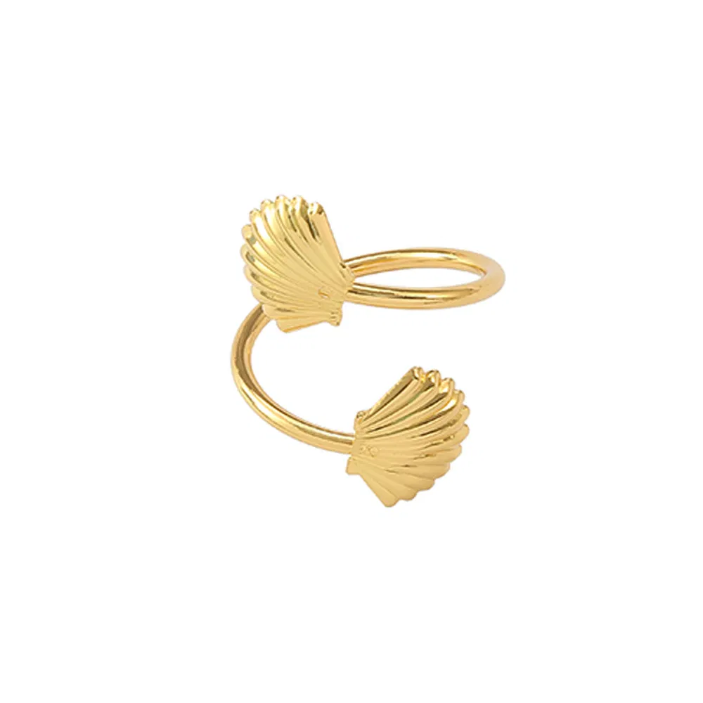 Creative Sea Shell Napkin Ring Metal Gold Napkin Buckle for Party Wedding